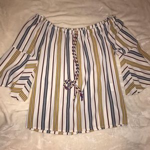 Women’s off the shoulder top.